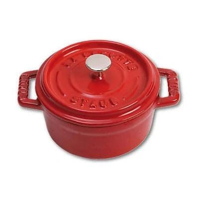 Imagen de Staub Mini Cocotte, apta para inducción, hierro fundido, rojo cereza, 10 cm, 13 x 7 1 unidad