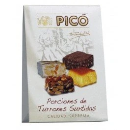 Imagen de Porciones de turrón 10 unidades x 20g sminiturrones individuales hechos en Jijona. Surtido dulces navideños.