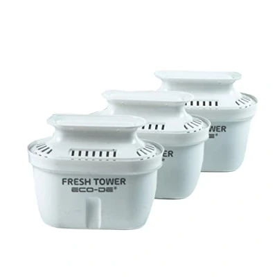 Imagen de ECODE® Filtro para Dispensador de Agua Fresh Tower. Compatible con otras marcas, Duración 2 meses por filtro. (3 unidades)
