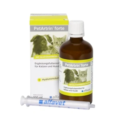 Imagen de alfavet PetArtrin Forte Complemento alimenticio para Gatos y Perros, Ayuda al metabolismo Articular la osteoartritis, 100 ml
