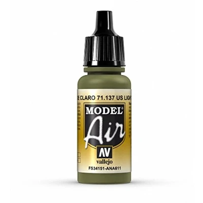 Imagen de Vallejo aire modelo 17 ml pintura Acrilica, color US Light Green