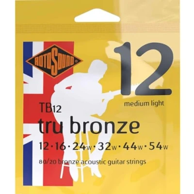 Imagen de Rotosound TB12 Juego de cuerdas para guitarra acústica bronce, 12 16 24 32 44 54
