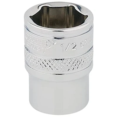 Imagen de Draper 49010 Llave de vaso imperial cromo pulido 1/4 pulgadas, tamaño 1/2 pulgada