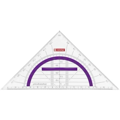 Imagen de Brunnen 104975960 Colour Code Triángulo para escuela y oficina (16 cm, irrompible, mango ergonómico), color morado