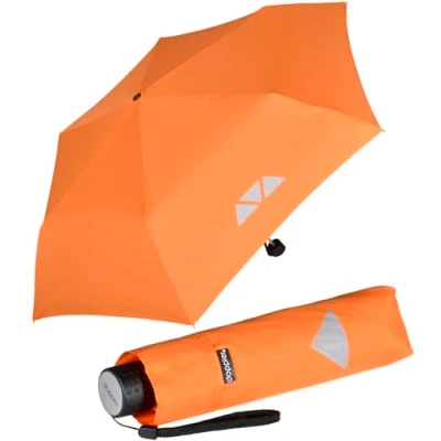 Imagen de Doppler Miniparaguas de bolsillo reflectante para niños naranja 91 cm