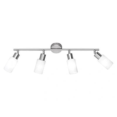 Imagen de Reality R80014007 Foco con 4 luces, IP20, E14, 40 W, 230 V, color níquel mate