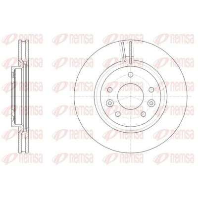 Imagen de REMSA 61581.10 Disco de freno Eje delantero 296, 296 26 5 ventilado con tornillos NISSAN: Qashqai 2, X Trail, RENAULT: Kadjar