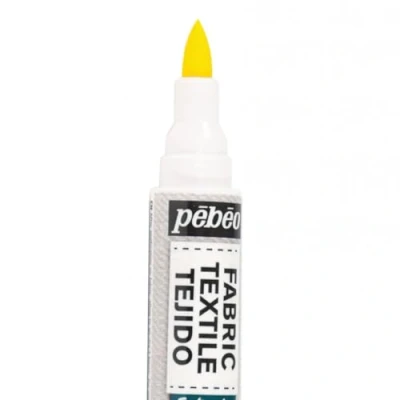 Imagen de Pébéo 803402 7 A marcador telas punta pincel 1 mm amarillo