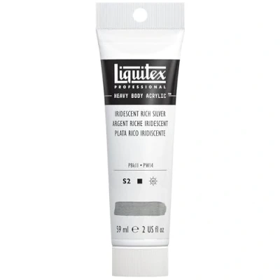 Imagen de Liquitex Heavy Body Tubo De Pintura Acrílica, 59 ml, Plata Rica Iridiscente