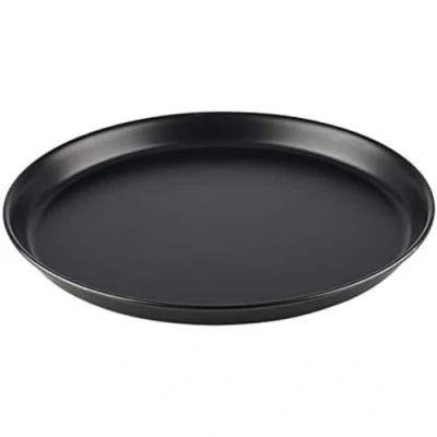 Imagen de APS Plato para pizza redondo Ø 30/28,3 x 2,5 cm bandeja de chapa azul, sin revestimiento, larga duración, hornear profesionalmente