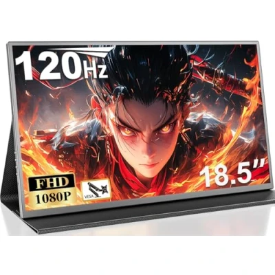 Imagen de COOLHOOD Monitor Portatil 18.5 Pulgadas Pantalla IPS 1080P HDR FreeSync, VESA Mini HDMI/USB C, Portable para Ordenador Teléfono PS5 Xbox