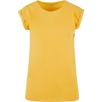 Imagen de Build Your Brand By021 ladies Extended Shoulder tee Camiseta, Dimyellow, S Mujeres