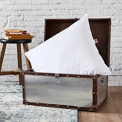 Imagen de Dodo Juego de 2 Almohadas antiácaros 60 x Confort Medio Almohada sintética amazónica Inflante Duradero y Respetuoso con el Ambiente Fabricado en Francia Lavable a máquina 40 C
