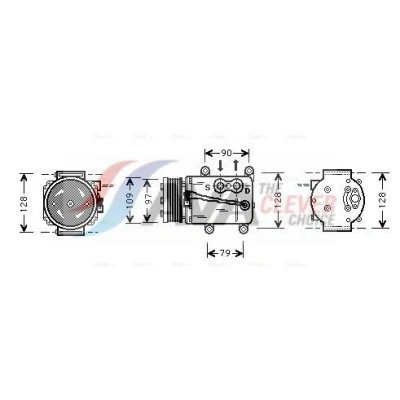 Imagen de PRASCO FDAK105 Compresor de Aire Acondicionado Scroll90v R 134 a FORD: Fusion Familiar, Focus Mk1 Hatchback, MONDEO 2, MAZDA: 2 Hatchback
