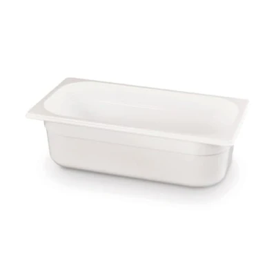 Imagen de HENDI Recipiente Gastronorm, contenedor GN, GN 1/3, resistencia térmica 40 C a 110 C, 4 L, 325x176x(H) 100 mm, policarbonato blanco