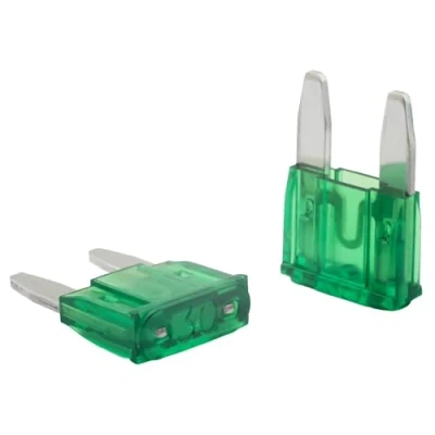 Imagen de SeKi 5 piezas Mini fusible de enchufe plano 30A verde; coche 32V/DC cuchilla barco remolque camión caravana