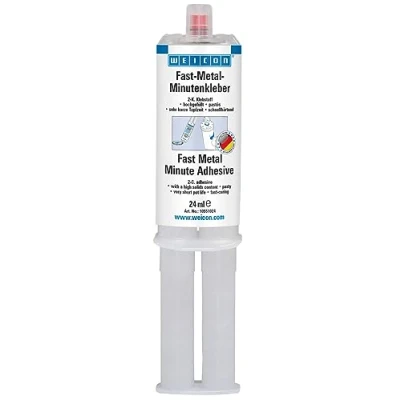 Imagen de WEICON Fast metal, 24 ml metal líquido, Pegamento 2 componentes para vidrio, etc, gris