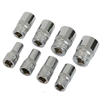 Imagen de Silverline Tools 244975 Llaves de vaso métricas 1/4&#039;, 8 pzas (5 13 mm)