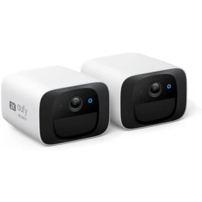 Imagen de eufy Security SoloCam C210, Camara vigilancia WiFi Exterior, de resolución 2K, IP67, nessun canone mensile, No se Requiere HomeBase. 2 Pack