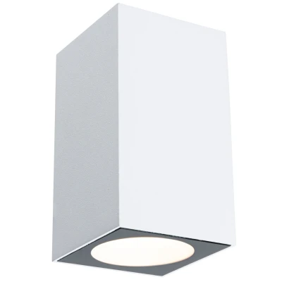 Imagen de Paulmann 94329 Luminaria exterior LED, aplique Flame, IP44, cuadrada, incl. 1x3,8 W, blanco, lámpara exterior, aluminio, 3000 K
