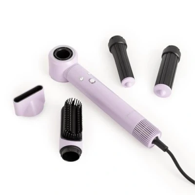 Imagen de CREATE/ION STYLER PRO/Cepillo de aire secador y moldeador iónico 5 en 1 lavanda/Motro DC Brushless, 3 velocidades, función frío, niveles temperatura, estuche almacenaje, 1300W
