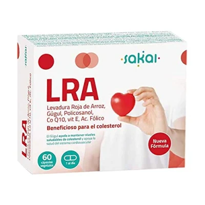 Imagen de SAKAI Levadura Roja de Arroz Con Monacolina K, Policosanol, Coenzima Q10 y Gugul Controla los niveles Colesterol Antioxidante natural Vitaminas E, Ácido Fólico sano 60 Cápsulas