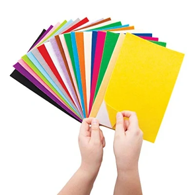 Imagen de Baker Ross Hojas de fieltro Autoadhesiva (Pack of 50) Artes y manualidades para niños