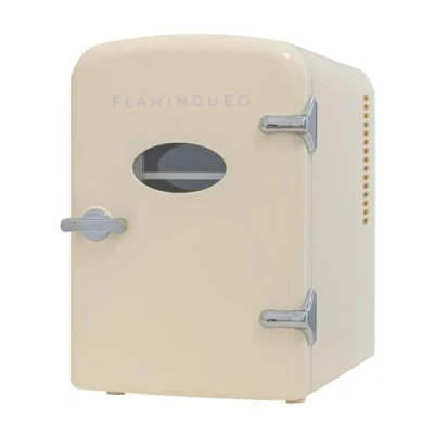 Imagen de Flamingueo Nevera Pequeña Mini 4L, Cosmeticos, 12V/220V, Neveras Para Habitacion, Skincare, Frigorifico, Bar