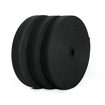 Imagen de 40 Metros de Goma Elástica Costura, Disponible en Varios Anchos, Cinta para Coser, Ancha, Coser y Manualidades, Ropa, (Negro, 30mm)