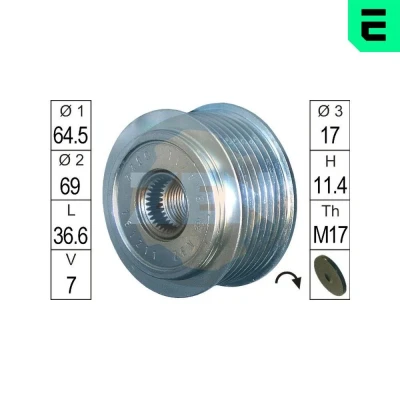 Imagen de ERA ZN5522 Rueda Libre Alternador NISSAN: Pathfinder 3, NP300 Navara Pick up
