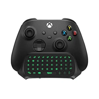 Imagen de TiMOVO Teclado Inalámbrico para Xbox Series X/S/Xbox One/Xbox One S/Xbox Elite, Juego con Receptor 2,4G Puerto Audio Retroiluminación Mecanografía Conexión Auriculares, Negro