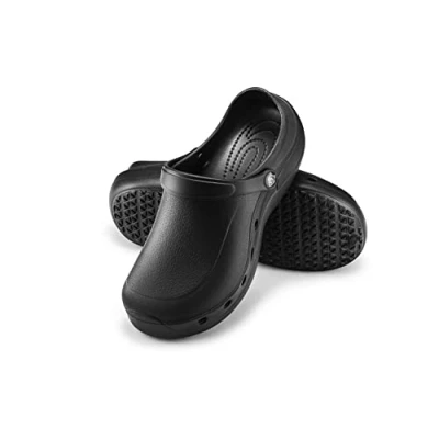 Imagen de ESTRO Zuecos Sanitarios Mujer Goma Unisexo Hombre Zapatillas Verano Ligero Sandalias F92 (44, Negro)