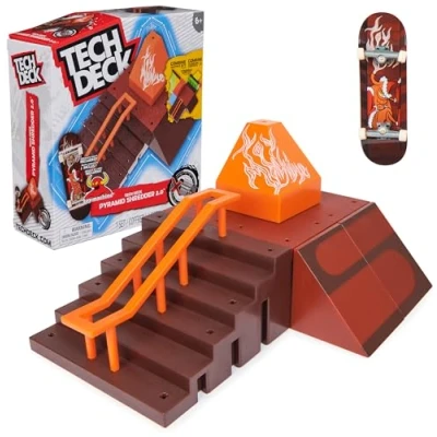 Imagen de Tech Deck, Pyramid Shredder 2.0, X Connect Park Creator, Juego de rampas Personalizable y construible con Fingerboard, Juguetes para niños niñas a Partir 6 años