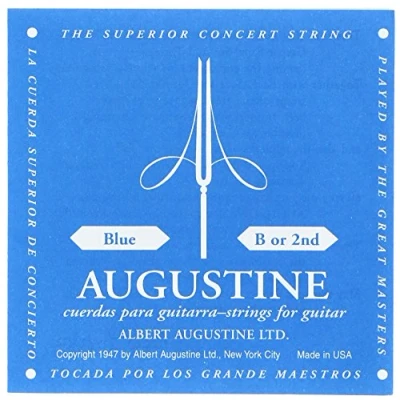 Imagen de Augustine Cuerdas para Guitarra Clásica, Azul, Si2, Tensión Regular