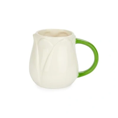 Imagen de Balvi Mug Tulip Color Blanco Taza en Forma de Flor tulipán Cerámica 400 ml