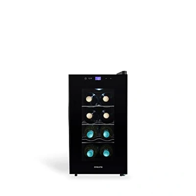 Imagen de CREATE/WINECOOLER S/Vinoteca de 8 botellas Negra / 23L, 60W Luz LED, Display Digital, 3 Estantes, Doble Aislamiento, Zonas temperatura 11 18 grado