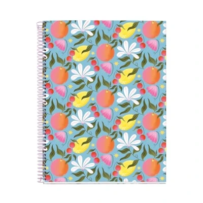 Imagen de Miquelrius Cuaderno A4 (210 x 297 mm), 100 Hojas cuadriculadas de 70 g/m², Cubierta cartón rígido, 4 Bandas color, Espiral, taladros, cuadriculado, Papelería bonita, Floral
