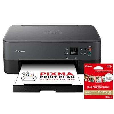 Imagen de Canon Pixma TS5350i Impresora Multifunción 3 en 1, Sistema de Inyección Tinta, Impresión, Escaneo y Copia, Wifi, Print Plant, Incluye 20 Hojas Papel Fotográfico 9 x 9, Bandeja Posterior,Negro