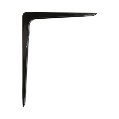 Imagen de Amig Ángulo para estanterías de pared, Escuadra metálica baldas, Palomilla estantes, Soporte estantería, Acero, Color Negro, Medida: 250x200 mm, Peso máx. recomendado: 45 Kg