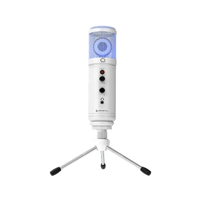 Imagen de Micrófono Newskill Kaliope Ivory, Con RGB, Gaming, Cardioide, Blanco
