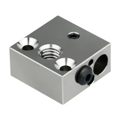 Imagen de Bloque de calentador cobre chapado CR 10 alta temperatura para extrusora MK8 Creality All Metal Hotend Ender 3s V2 3 Pro 5 CR10 S4 S5 impresora 3D (cobre)