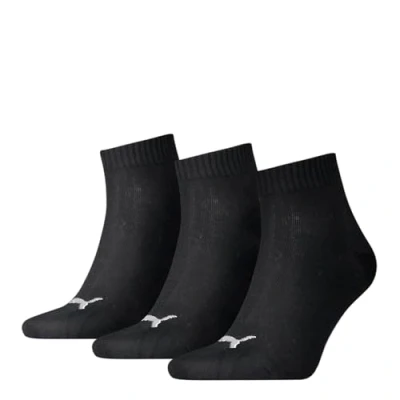 Imagen de PUMA Quarter Calcetines, Negro (Black) K, 43 46 (Pack de 3) Unisex Adulto