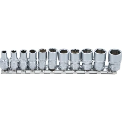 Imagen de BGS 2433 Juego de llaves vaso hexagonal entrada 6,3 mm (1/4&quot;) medidas en pulgadas 11 piezas
