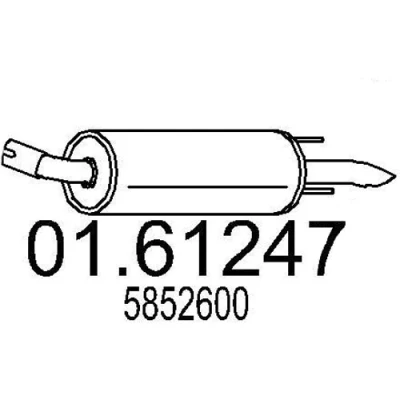 Imagen de MTS 01.61247 Silenciador trasero OPEL: Zafira B