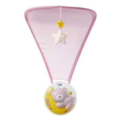 Imagen de Chicco Next2Moon Móvil Cuna para Recién Nacidos, Proyector Desmontable, Compatible con Next2Me, Luces Multicolor, Música Relajante, Figuras Colgantes, Juguete Nacidos +0 Meses, Rosa