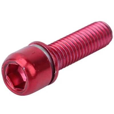 Imagen de Keenso Tornillo de Bicicleta, 6 Piezas M5 * 18 mm Tornillos Plateado Dirección Bicicleta (Rojo) Bicicletas y Accesorios