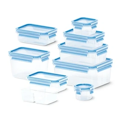 Imagen de Tefal MasterSeal Fresh Set 8 Herméticos 0,15L 0,2L 3 x 0,55L 1,0L 1,1L 2,2L: Conservación Óptima, A Prueba de Fugas y Resistentes