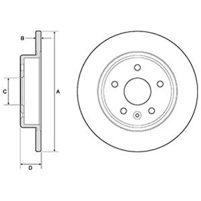 Imagen de DELPHI BG4761C Disco de freno 264 10 5 macizo revestido sin procesar cojinete rueda, anillo sensor ABS OPEL: Astra K Hatchback
