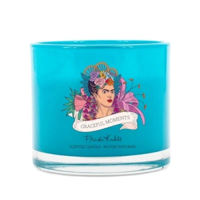 Imagen de Frida Kahlo vela perfumada pequeña en tarro de cristal, Graceful Moments, regalo para mujeres, floral, larga duración (30 h), cera soja