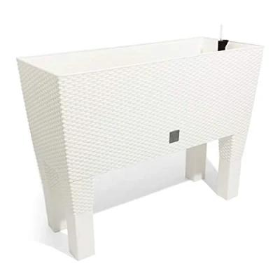 Imagen de Maceta alta 72 L Prosperplast Rato case high de plástico en color Blanco, 65 (alto) x 80 (ancho) 33 (profundo) cms